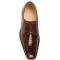 Belvedere "Cava" Brown Genuine Ostrich/Eel Shoes